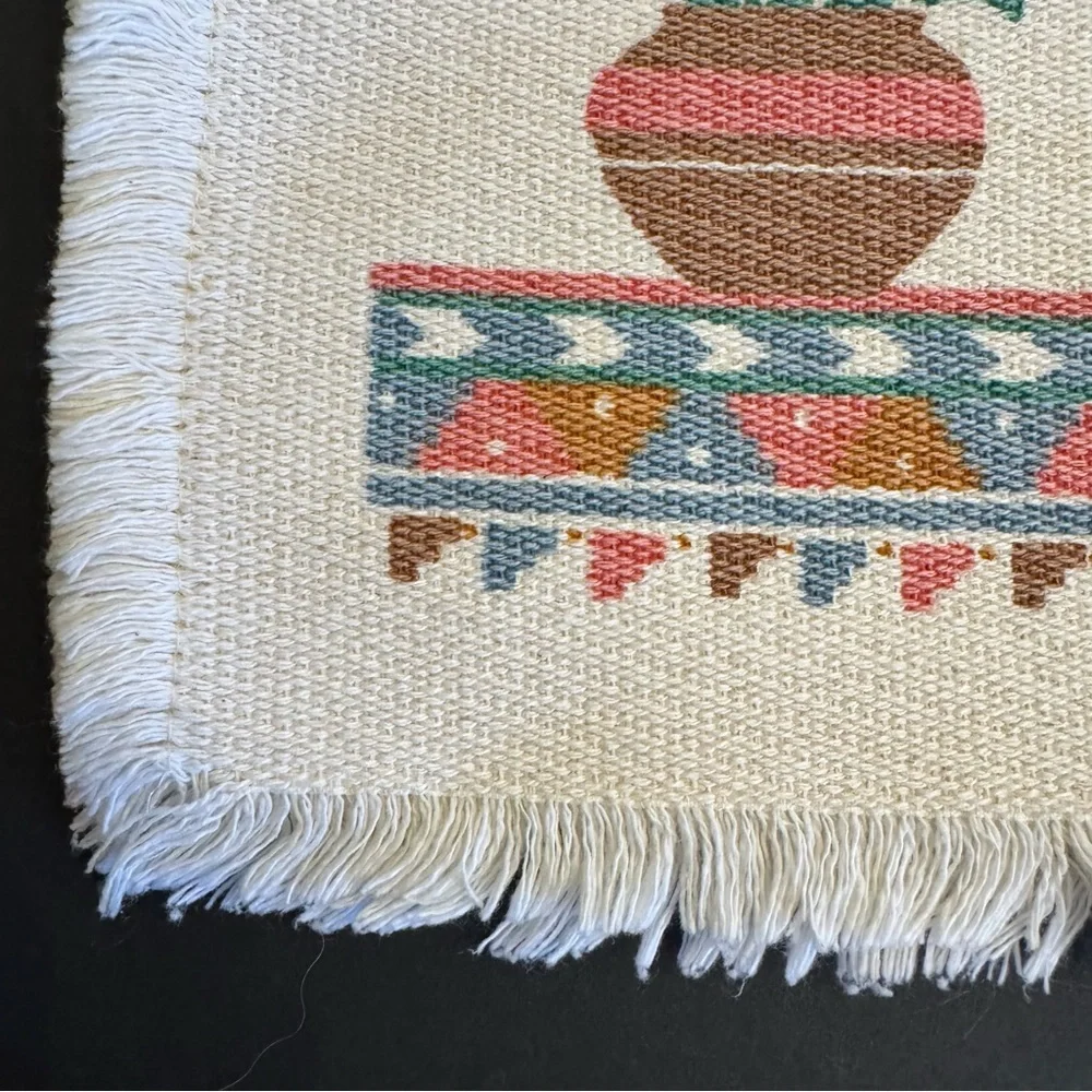 Cactus Southwest Style Set of 4  Table Placemats Plants Country Aztec Theme